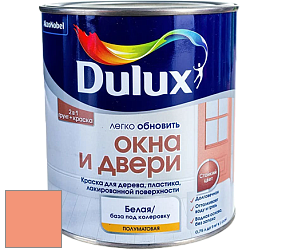 Краска DULUX LUXIUM ОКНА И ДВЕРИ полуматовая краска цвет 42YR 43/439 Cheerful Coral