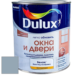 Краска DULUX LUXIUM ОКНА И ДВЕРИ полуматовая краска цвет 10BB 39/100 Mouse Morning