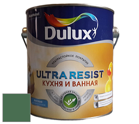 Краска DULUX LUXIUM ULTRA RESIST КУХНЯ И ВАННАЯ матовая ультрастойкая краска цвет 81GY 15/202 Green Monster