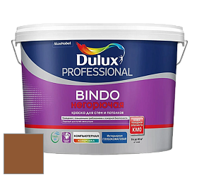 Краска DULUX LUXIUM BINDO НЕГОРЮЧАЯ 9л глубокоматовая краска цвет 80YR 13/325 Spanish Chestnut
