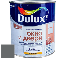 Краска DULUX LUXIUM ОКНА И ДВЕРИ полуматовая краска цвет 03BB 17/015 Grey Cable