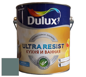 Краска DULUX LUXIUM ULTRA RESIST КУХНЯ И ВАННАЯ матовая ультрастойкая краска цвет 78GG 19/078 Cheeky Grey