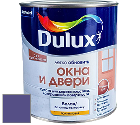Краска DULUX LUXIUM ОКНА И ДВЕРИ полуматовая краска цвет NCS S 4050-R60B 