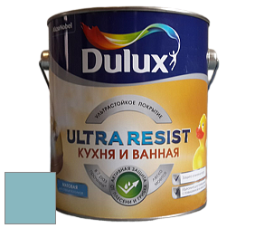 Краска DULUX LUXIUM ULTRA RESIST КУХНЯ И ВАННАЯ матовая ультрастойкая краска цвет 30BG 43/163 Blue Niche