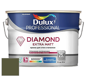 Краска DULUX LUXIUM DIAMOND EXTRA MATT глубокоматовая краска цвет NCS S 6530-G50Y 