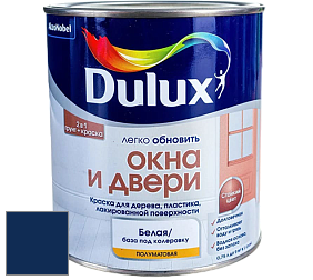 Краска DULUX LUXIUM ОКНА И ДВЕРИ полуматовая краска цвет RAL 5026 