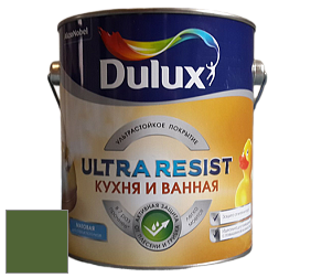 Краска DULUX LUXIUM ULTRA RESIST КУХНЯ И ВАННАЯ матовая ультрастойкая краска цвет 30GY 12/257 Manakiki Greens