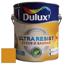 Краска DULUX LUXIUM ULTRA RESIST КУХНЯ И ВАННАЯ матовая ультрастойкая краска цвет 10YY 34/700 Golden bark 3