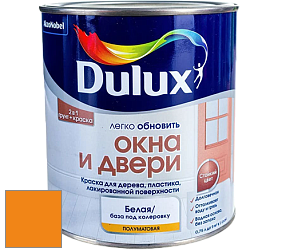 Краска DULUX LUXIUM ОКНА И ДВЕРИ полуматовая краска цвет 85YR 38/700 Explosive Orange