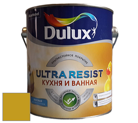Краска DULUX LUXIUM ULTRA RESIST КУХНЯ И ВАННАЯ матовая ультрастойкая краска цвет NCS S 2070-G90Y 