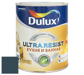 Краска DULUX LUXIUM ULTRA RESIST КУХНЯ И ВАННАЯ полуматовая ультрастойкая краска цвет 89BG 09/087 Ink Explosion