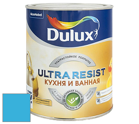 Краска DULUX LUXIUM ULTRA RESIST КУХНЯ И ВАННАЯ полуматовая ультрастойкая краска цвет 80BG 39/354 Pim's Blue