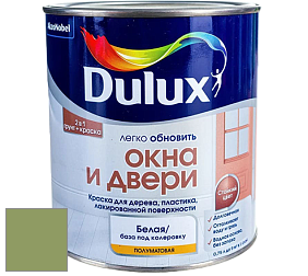 Краска DULUX LUXIUM ОКНА И ДВЕРИ полуматовая краска цвет NCS S 3040-G40Y 
