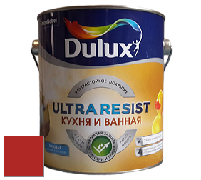 Краска DULUX LUXIUM ULTRA RESIST КУХНЯ И ВАННАЯ матовая ультрастойкая краска цвет 16YR 13/558 Brakelight Red