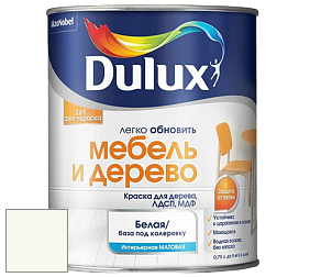 Краска DULUX LUXIUM МЕБЕЛЬ И ДЕРЕВО матовая краска цвет RAL 9010 