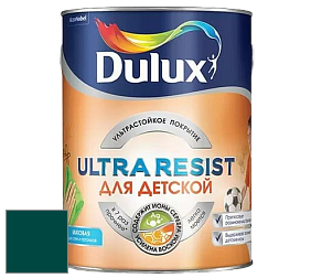 Краска DULUX LUXIUM ULTRA RESIST ДЛЯ ДЕТСКОЙ ультрастойкая матовая краска цвет 71GG 07/179 Energizing Emerald