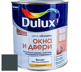Краска DULUX LUXIUM ОКНА И ДВЕРИ полуматовая краска цвет NCS S 8010-B10G 