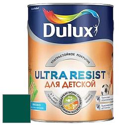 Краска DULUX LUXIUM ULTRA RESIST ДЛЯ ДЕТСКОЙ ультрастойкая матовая краска цвет 42GG 08/250 Tall Evergreen
