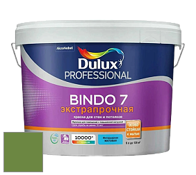 Краска DULUX LUXIUM BINDO 7 Экстрапрочная матовая краска цвет NCS S 3060-G30Y 