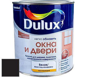 Краска DULUX LUXIUM ОКНА И ДВЕРИ полуматовая краска цвет RAL 8022 