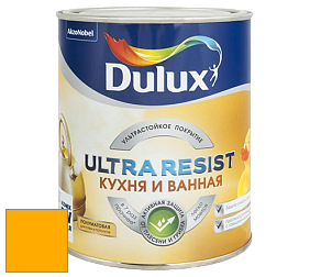 Краска DULUX LUXIUM ULTRA RESIST КУХНЯ И ВАННАЯ полуматовая ультрастойкая краска цвет RAL 1028 