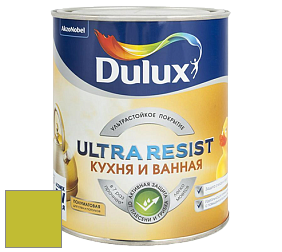 Краска DULUX LUXIUM ULTRA RESIST КУХНЯ И ВАННАЯ полуматовая ультрастойкая краска цвет NCS S 1070-G60Y 