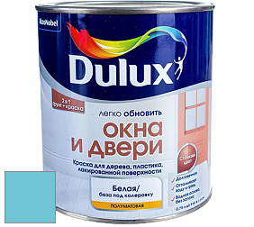 Краска DULUX LUXIUM ОКНА И ДВЕРИ полуматовая краска цвет NCS S 1040-B10G 