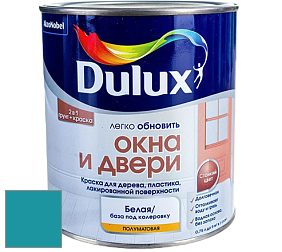 Краска DULUX LUXIUM ОКНА И ДВЕРИ полуматовая краска цвет 16BG 24/357 Blue diamond 4