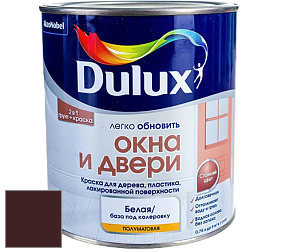 Краска DULUX LUXIUM ОКНА И ДВЕРИ полуматовая краска цвет RAL 3007 
