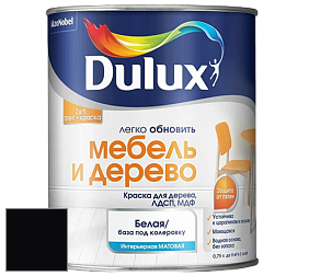 Краска DULUX LUXIUM МЕБЕЛЬ И ДЕРЕВО матовая краска цвет RAL 9005 