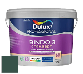 Краска DULUX LUXIUM BINDO 3 Стандарт глубокоматовая краска цвет NCS S 7020-B90G 