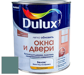 Краска DULUX LUXIUM ОКНА И ДВЕРИ полуматовая краска цвет NCS S 5020-B50G 