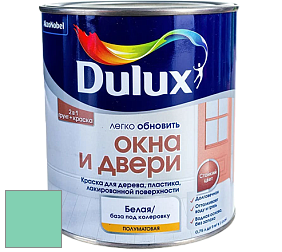 Краска DULUX LUXIUM ОКНА И ДВЕРИ полуматовая краска цвет NCS S 1040-B90G 