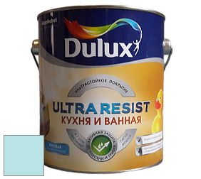 Краска DULUX LUXIUM ULTRA RESIST КУХНЯ И ВАННАЯ матовая ультрастойкая краска цвет 13BG 72/151 Sky High Blue