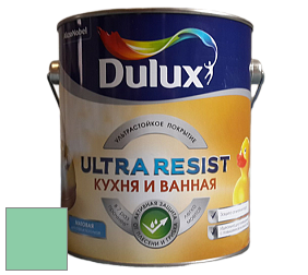 Краска DULUX LUXIUM ULTRA RESIST КУХНЯ И ВАННАЯ матовая ультрастойкая краска цвет NCS S 1040-G 