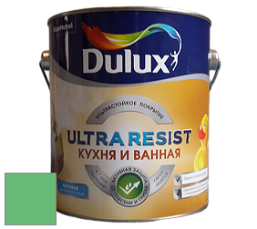 Краска DULUX LUXIUM ULTRA RESIST КУХНЯ И ВАННАЯ матовая ультрастойкая краска цвет NCS S 1060-G10Y 