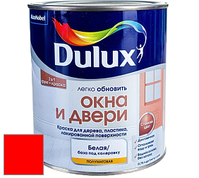 Краска DULUX LUXIUM ОКНА И ДВЕРИ полуматовая краска цвет RAL 3026 
