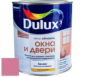 Краска DULUX LUXIUM ОКНА И ДВЕРИ полуматовая краска цвет 47RR 32/383 Flamingo Pink