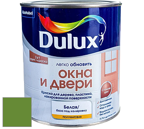 Краска DULUX LUXIUM ОКНА И ДВЕРИ полуматовая краска цвет NCS S 2570-G30Y 