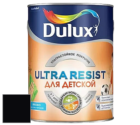 Краска DULUX LUXIUM ULTRA RESIST ДЛЯ ДЕТСКОЙ ультрастойкая матовая краска цвет RAL 9005 