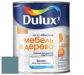 Краска DULUX LUXIUM МЕБЕЛЬ И ДЕРЕВО матовая краска цвет 30BG 23/124 Smoked Turquoise
