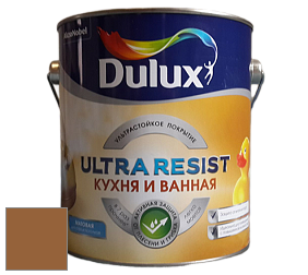 Краска DULUX LUXIUM ULTRA RESIST КУХНЯ И ВАННАЯ матовая ультрастойкая краска цвет 90YR 16/406 Rich Havana 2