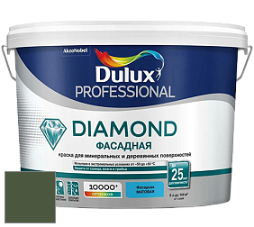Краска DULUX LUXIUM DIAMOND ФАСАДНАЯ матовая краска цвет RAL 6003 
