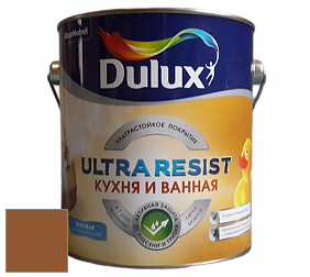 Краска DULUX LUXIUM ULTRA RESIST КУХНЯ И ВАННАЯ матовая ультрастойкая краска цвет 80YR 13/325 Spanish Chestnut