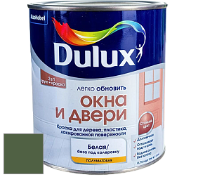 Краска DULUX LUXIUM ОКНА И ДВЕРИ полуматовая краска цвет NCS S 6030-G30Y 