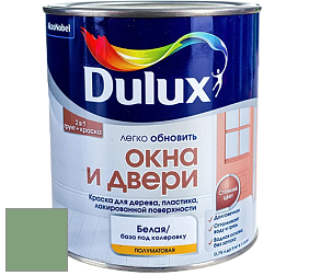 Краска DULUX LUXIUM ОКНА И ДВЕРИ полуматовая краска цвет NCS S 3030-G20Y 