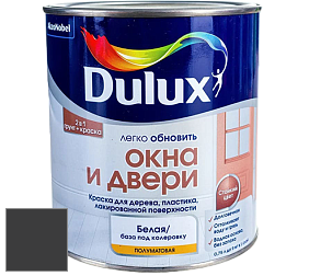 Краска DULUX LUXIUM ОКНА И ДВЕРИ полуматовая краска цвет NCS S 9000-N 