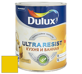 Краска DULUX LUXIUM ULTRA RESIST КУХНЯ И ВАННАЯ полуматовая ультрастойкая краска цвет 51YY 61/792 Mustard Grass