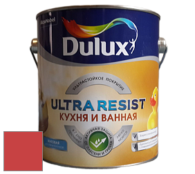 Краска DULUX LUXIUM ULTRA RESIST КУХНЯ И ВАННАЯ матовая ультрастойкая краска цвет NCS S 1080-Y90R 