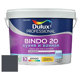 Краска DULUX LUXIUM BINDO 20 Кухня и Ванная полуматовая краска цвет RAL 7024 
